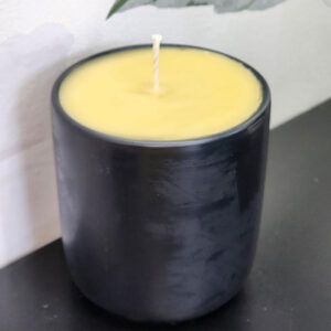 Coal Ceramic Honey Beeswax Candle