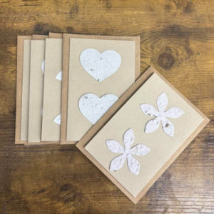 Hearts And Flower Wildflower Seed Paper Card Pack (6 cards per pack)