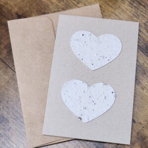 4×6 Individual Plantable Heart Seed Paper Card
