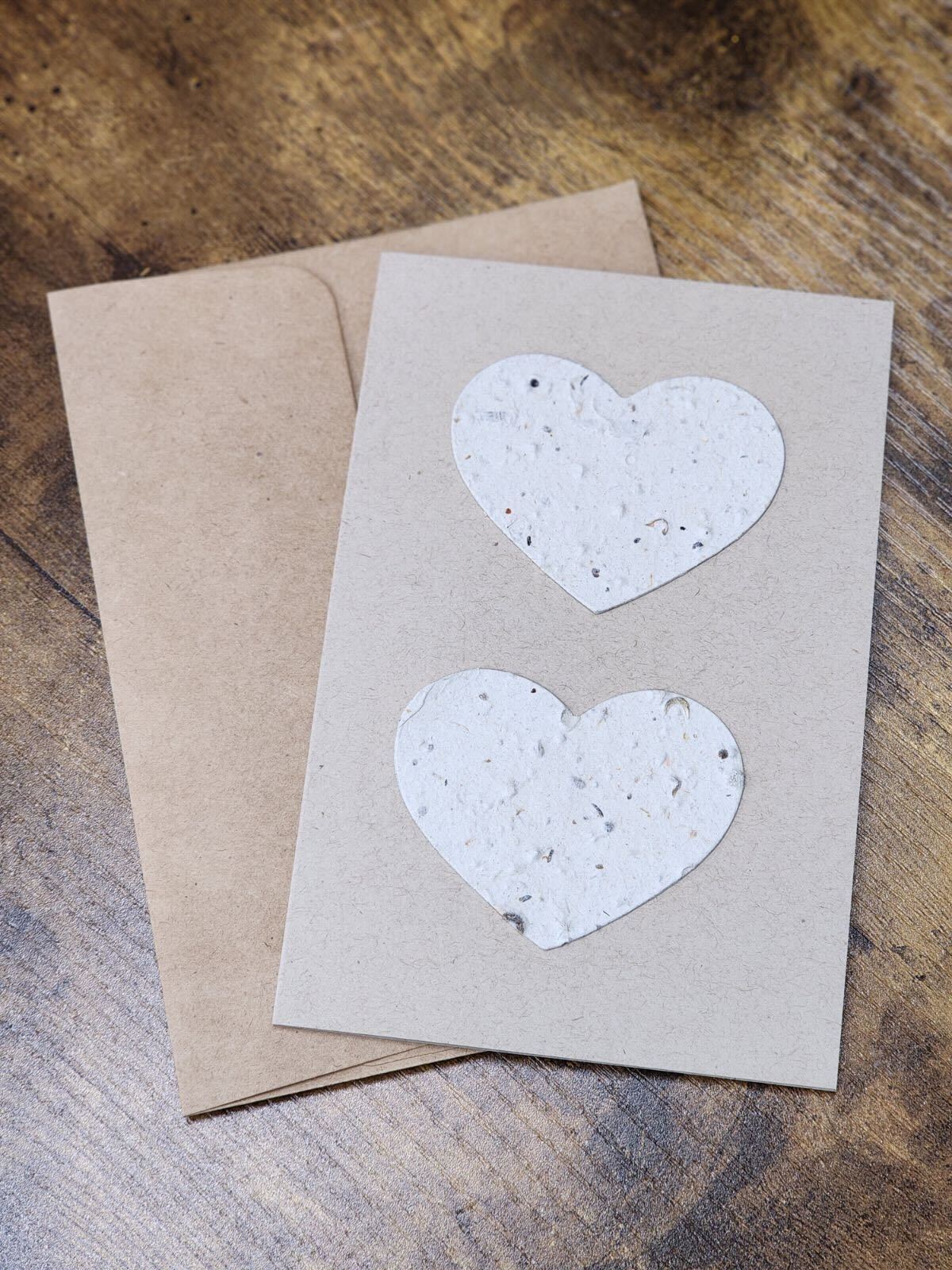 4×6 Individual Plantable Heart Seed Paper Card