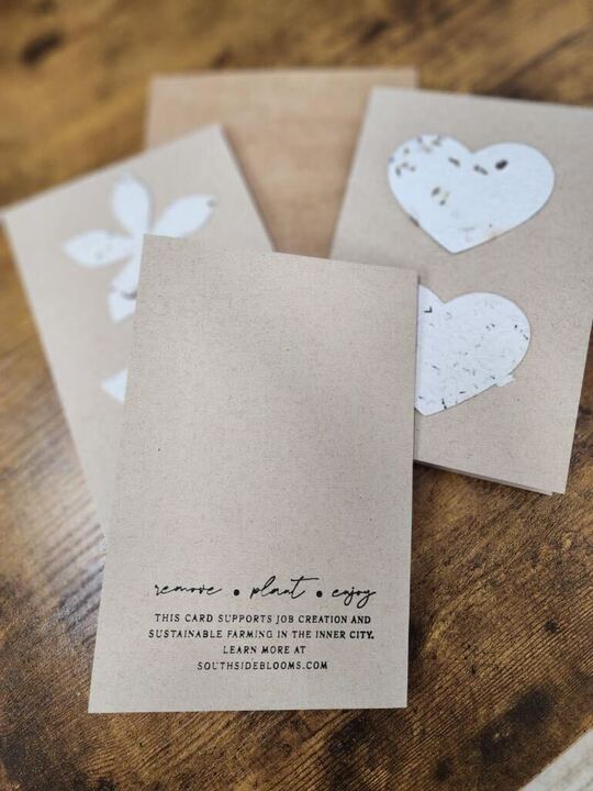 Hearts And Flower Wildflower Seed Paper Card Pack (6 cards per pack) - Image 4