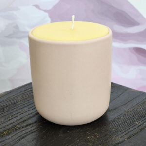 Blush Pink Honey Beeswax Candle